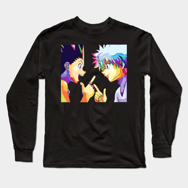 Gon Killua HxH Long Sleeve T-Shirt by Pure Touch